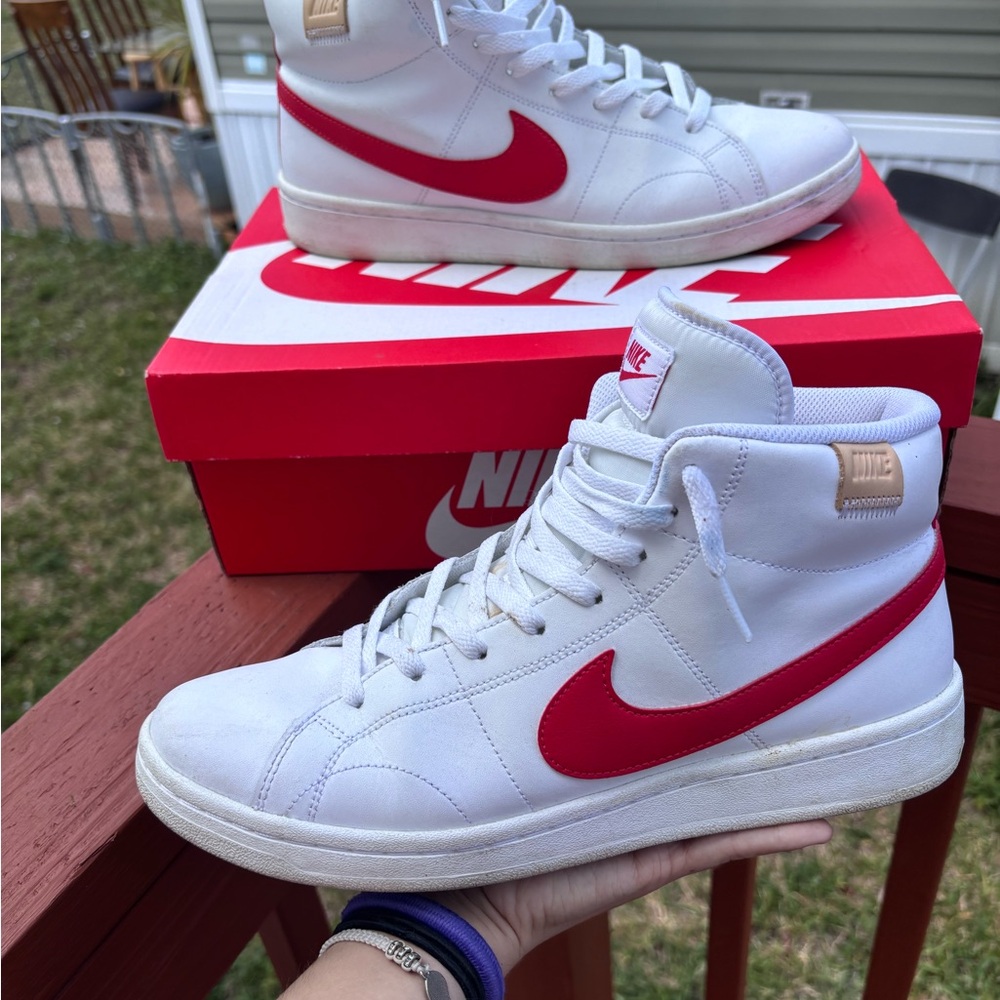 Nike blazers white and red Men’s size 10 (worn) - Picture 2 of 6